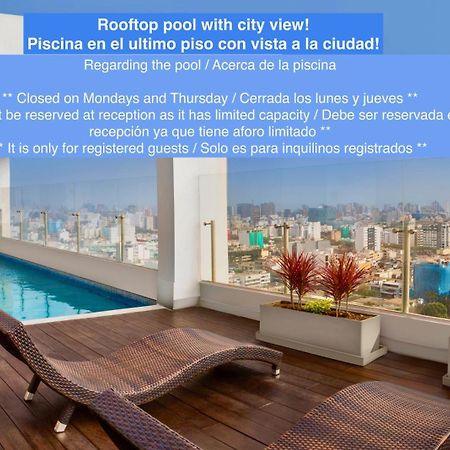 Alu Apartments - Limit With Miraflores Panoramic City View Lima Eksteriør billede